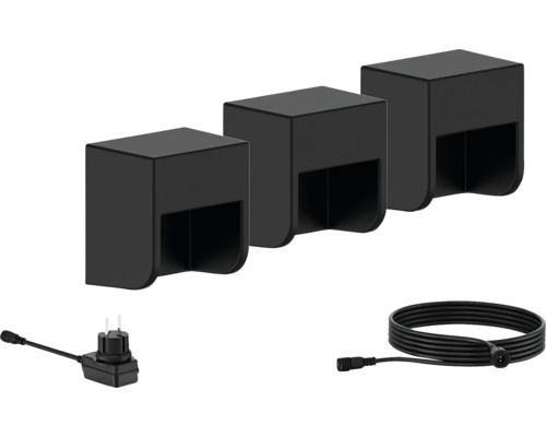 LED vonkajšie nástenné osvetlenie Philips IP44 3x 1,5 W 180 lm 2700 K 24 V čierne LED vonkajšie nástenné osvetlenie Philips IP44 3x 1,5 W 180 lm 2700 K 24 V čierne