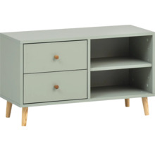 Nočný stolík s dvomi zásuvkami a dvomi priehradkami