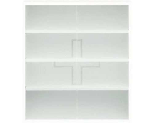 Biela kúpeľňová skrinka so štyrmi policami