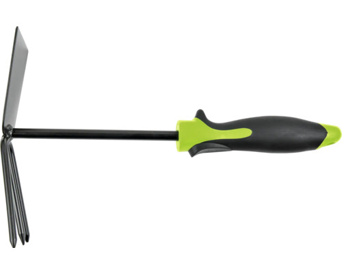 Kombinovaná motyka s trojzubým hrablom na záhradné práce