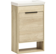 Skrinka pod umývadlo so zásuvkou a otvorenou priehradkou