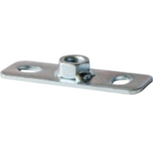 Kovová doska so skrutkou a dvoma otvormi