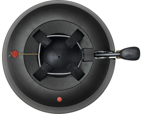 Stojan na vianočný stromček s pákovou technikou a bezpečnostným indikátorom