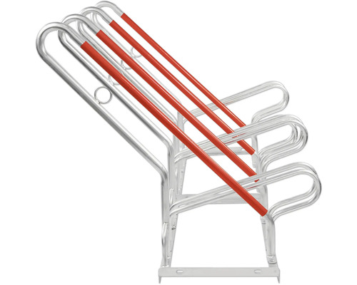 Kovový stojan na bicykle s viacerými miestami