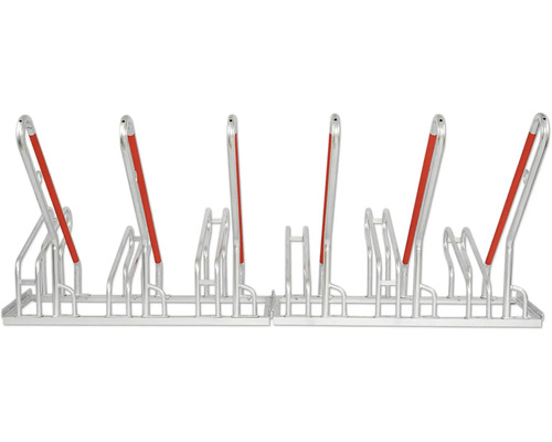 Stojan na bicykle pre šesť bicyklov z kovu