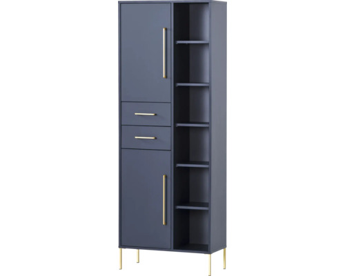 Vysoká skriňa so zásuvkami, policami a nožičkami