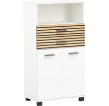 Skriňa s policou, zásuvkami a dvierkami