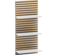 Nástenná polica s drevenou zadnou stenou a tromi policami