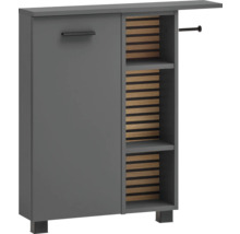 Skrinka na topánky s dvierkami, policami a vešiakom