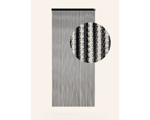 Záves na dvere Yarah čierna 90x210 cm