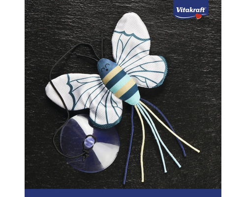 Hračka pre mačky motýľ s prísavkou