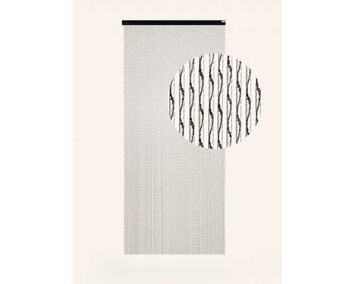 Záves na dvere PAOLA čierna 90x210 cm