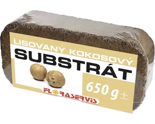 Lisovaný kokosový substrátový blok, 650 gramov