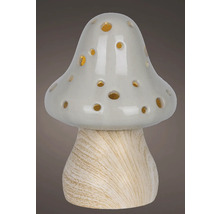 Dekoratívna hubová lampa z keramiky s otvormi