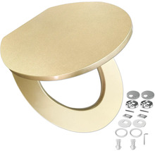 WC doska form&style Metallic béžová s automatickým zavtváraním