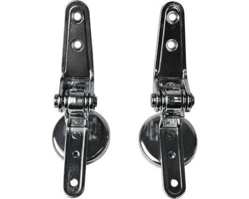 Dva kovové pánty záchodovej dosky