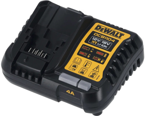 Logo DeWalt, nabíjačka batérií DCB1104 12 V/18 V XR Li-Ion