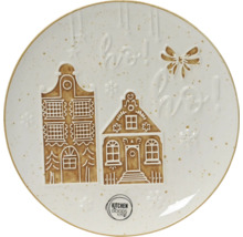 Ozdobný tanier s domami a nápisom ''ho! ho! ho!''