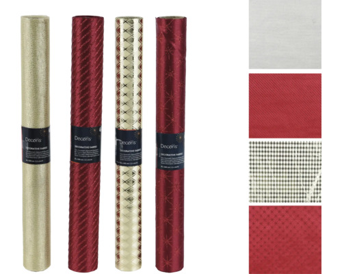 Dekoratívny obrus vianočný 200 x 35 cm červený, rôzne motívy Rôzne role ozdobnej látky s rôznymi vzormi