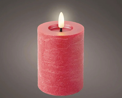 Dekoratívna, červená LED sviečka