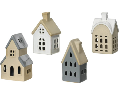 Dekorácia domček porcelánový 18 cm, rôzne druhy Dekoratívne domy z keramiky pre interiérové dekorácie