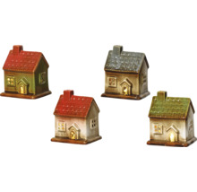 Rôzne keramické domy ako dekorácia