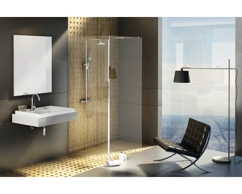 Walk In RAVAK Walk-In Corner Set 110 x 80 cm farba rámu chróm dekor skla číre sklo GW1CD4C0SZ1