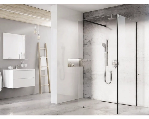 Walk In RAVAK Walk-In Corner Set 120 x 80 cm farba rámu čierna dekor skla číre sklo GW1CG430SZ1