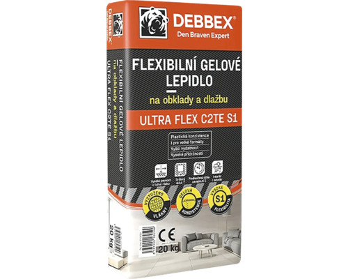 Flexibilné lepidlo Den Braven Gel Ultra Flex C2TE S1 20 kg Debbex flexibilné gélové lepidlo Ultra Flex C2TE S1, 20 kilogramové balenie