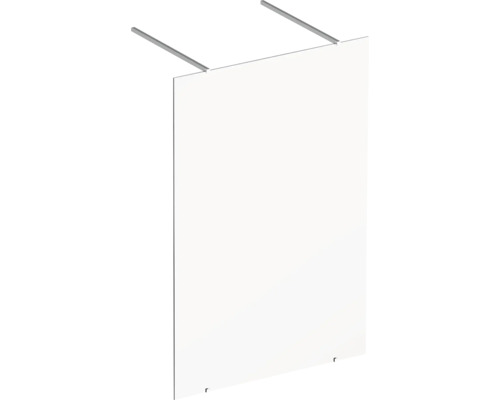 Sklenená sprchová stena s upevňovacími tyčami