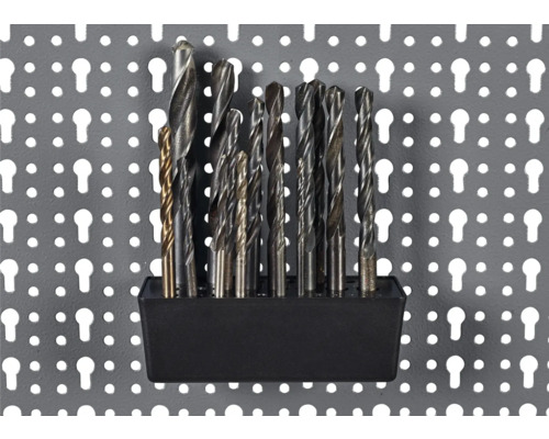 Sada vrtákov v držiaku na dierovanej stene