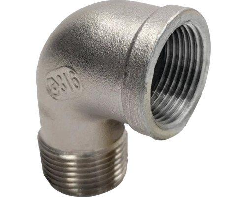 Nerezové koleno 90 stupňov so závitom