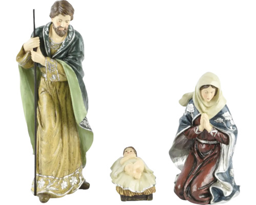 Figúrky k betlehemu polyresin 3 ks Sada figúrok do betlehemu s Jozefom, Máriou a Ježiškom