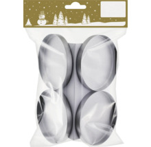 Štyri okrúhle držiaky na čajové sviečky v priehľadnom obale