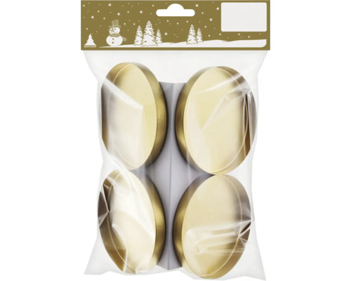 Balenie štyroch zlatých držiakov na čajové sviečky