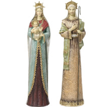 Sada figúrok do betlehema pozostávajúca z Márie s Ježiškom a Jozefa s palicou