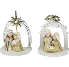 Vianočný betlehem so Svätou rodinou pod hviezdou