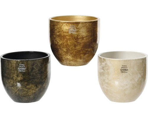 Tri kvetináče s potlačou Každý kus je originál, vyrobené v Portugalsku