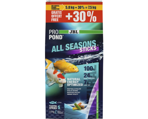 Krmivo pre jazierkové ryby JBL ProPond All Seasons Stick 5,8 kg + 30%