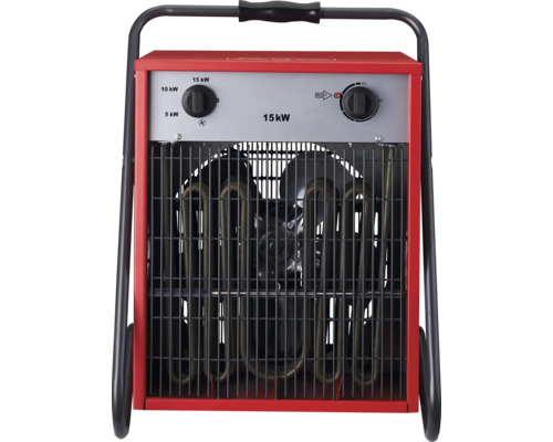 Elektrický ohrievač 15 kilowattov s ventilátorom a držadlom