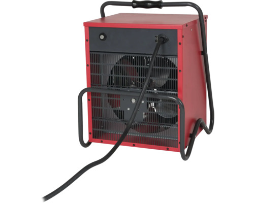 Elektrický stavebný ohrievač s ochrannou mriežkou a držadlami