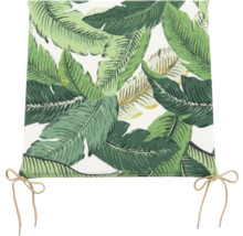 Dekoračný vankúš so vzorom listov a viazacími páskami