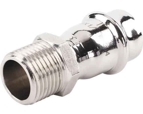 Lisovacia tvarovka s vonkajším závitom pre sanitárne inštalácie