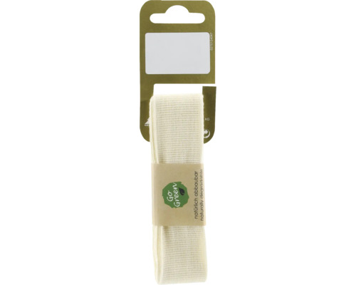 Stuha bavlnená 2 m béžová Čistiaca handrička z prírodných vlákien z bavlny s papierovým pásikom