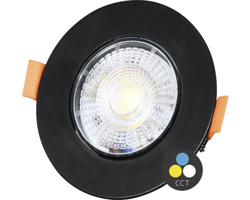 Vstavané bodové svietidlo so symbolom CCT pre nastavenie teploty farieb