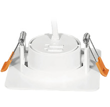 Štvorcové stropné vstavané bodové svietidlo s upevňovacími pružinami