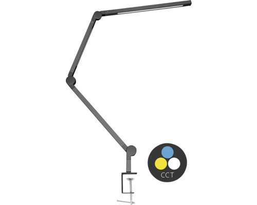 Stolná lampa s LED a stolovou svorkou
