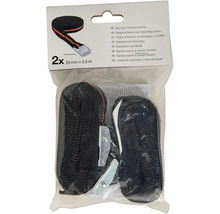 Balenie dvoch napínacích popruhov s upínacím zámkom, každý s rozmermi 25 milimetrov krát 2,5 metra