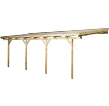 Drevený prístrešok s plochou strechou