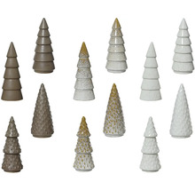 Dekoratívne keramické vianočné stromčeky v rôznych prevedeniach